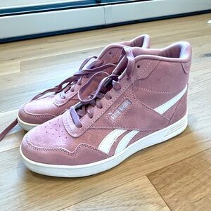 Reebok Women's High-Top Pink and White Sneakers